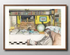 カール・ラーション、マッツ・ラーション、希少画集画、新品額装付