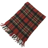 ラルフローレン RALPH LAUREN マフラー ストール スコットランド製 チェック柄 赤 レッド 1121 ☆AA★のサムネイル