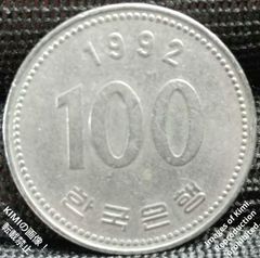 100ウォン硬貨 1979年 直径23.8mm 백원 한국은행 100원 동전