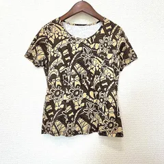#snc レリアン Leilian カットソー 7 ベージュ 茶 半袖 花柄 レディース [848621]のサムネイル