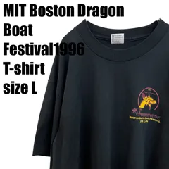 【希少】USA古着 1996年製 USA製 MADE IN USA Boston Dragon Boat Festival MIT Tシャツ Made in Taiwan シングルステッチ サイズL ブラック メンズ ヴィンテージ