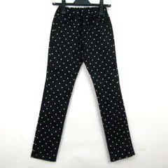 スラップスリップ 長ズボン パンツ ドット柄 ストレッチ ボトムス キッズ 女の子用 150サイズ ブラック系 SLAP SLIP