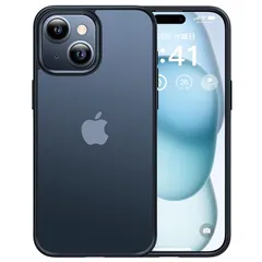 【米軍MIL規格・指紋防止】CASEKOO iPhone 15 用 ケース 耐衝撃 滑り止め 指紋防止 米軍MIL規格 マット仕上げ ストラップホール付き 黄変防止 耐久性 カバー ワイヤレス充電対応 アイフォン 15 用 6.1 インチ ケース(マットブ 1
