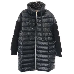 HERNO ヘルノ ニットスリーブハイネックダウンコート PI00088DR-12017 ブラック 40