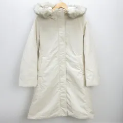 D■ユニクロ/UNIQLO  ウルトラウォームハイブリッドダウンロングコート【M】白系/LADIES/15p【中古】