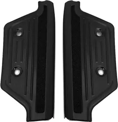 KURT ECP トヨタ ハイエース レジアスエース 200系 1-6型 標準/ワイド 適合 運転席/助手席 フロント サイド ステップ カバー ステンレス製 メッキ仕上げ ガーニッシュ 外装 カスタマイズ 2個セット( ブラック)