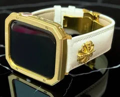 アップルウォッチバンド レザーベルト Apple Watchルーセントカバーケース ホワイト