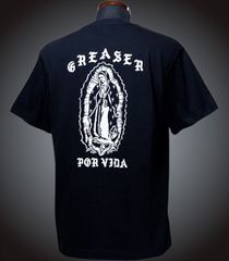 Greaser グリーサー Tシャツ (POR VIDA) カラー：ブラック 6,050円(内税)