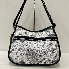 4922 LeSportsac レスポートサック 花柄ショルダーバッグ　肩がけ　白系　ホワイト系　通勤　通学　ユニセックス