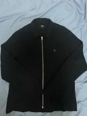 トップス stussy Big Thermal Zip Shirt Stussy BIG THERMAL ZIP SHIRT BLACK