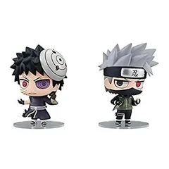 【中古】 ちみメガ バディシリーズ! NARUTO-ナルト- 疾風伝 はたけカカシ&うちはオビト 忍界大戦セット 約65mm PVC製 塗装済み完成品フィギュア