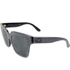 ドルチェ&ガッバーナ ドルガバ D&G DG4286-F 3079/87 サングラス アイウェア ハウンドトゥース スクエア ブラック ロゴ DOLCE&GABBANA