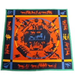 HERMES エルメス カレ スムーズカレ 90 スカーフ JEUX D'OMBRES