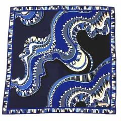 【極美品】【 エミリオプッチ】【シルク】　スカーフ　ブルー 約65㎝×65㎝ 2025年最新】EMILIO PUCCI レディース バンダナ・スカーフの人気