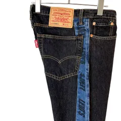 levi's premiumリーバイスプレミアムHI-BALLロゴサイドラインデニムパンツ黒ブラック青ブルーY2Kレトロvintageヴィンテージ40531