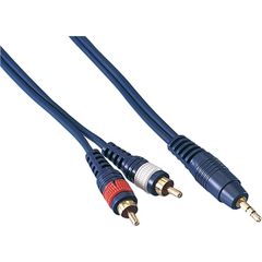 KYORITSU  KP-20SMRC　StMini/RCA×2長さ2mオーディオケーブル　楽器ケーブル【メール便利用】