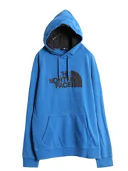 【お得なクーポン配布中!】 US企画 ノースフェイス ロゴ 刺繍 スウェット フード パーカー メンズ L The North Face プルオーバー トレーナー アウトドア 前V ツートン