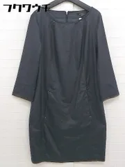 ◇ LAUTREAMONT ロートレアモン 七分袖 膝丈 ワンピース サイズ40 ネイビー系 レディース  【中古】 【1110150012002】