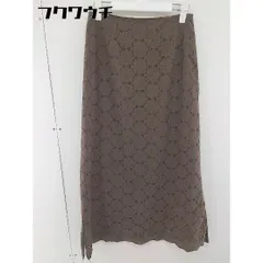 ◇ NATURAL BEAUTY BASIC ナチュラルビューティーベーシック デザイン ロング 台形 スカート サイズM ブラウン レディース 【中古】 【1106030000153】