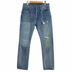 リーバイス ビンテージ クロージング LEVI'S VINTAGE CLOTHING 1967年モデル 復刻 505-0217 デニム BIG E 赤耳 セルビッジ ジーンズ 67505-0097 トルコ製 リペア ダメージ加工 W32 L34 ■MET