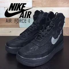 NIKE AIR FORCE 1 SHELL ナイキ ウィメンズ エアフォース 1 シェル ブラック 22.5cm U01563 BQ6096-001