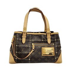 LOUIS VUITTON ルイヴィトン リヴェット ハンドバッグ レディース モノグラム 肩掛けショルダーバッグ ブラウン M40140 中古 T1