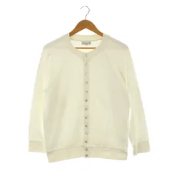 アニエスベーオム Agnes b. homme プレッション カーディガン スウェット 長袖 裏起毛 クルーネック 1 白 ホワイト /MY ■OSのサムネイル