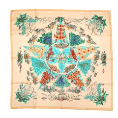 エルメス スカーフ シルバーモスリン140cm 保管品❣️ 「大西洋の