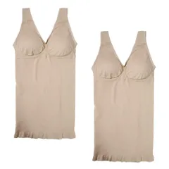 Smile LaLa ベージュ XL 2点 セット ブラトップ タンクトップ カップ 付き レディース 女性 下着 ブラタンクトップレディース 厚手 ビューティー うちもも うすい 痛くない 健康 骨盤補正 タンクトップカップ カッ [ベージュ2個] [XL]