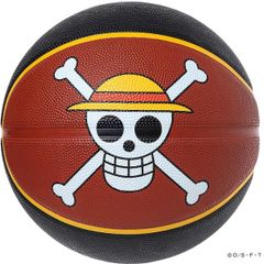 バスケットボール 7号 ONE PIECE 海賊旗 ブラック バスケ 85-344J ゴム 外用ラバー ワンピース スポルディング 25AW 正規品