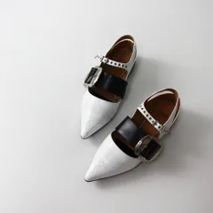 TOGA PULLA トーガプルラ バックルパンプス 37.5/ホワイト レザー ポインテッドトゥ シューズ ベルト 23.5cm【2400013318341】のサムネイル