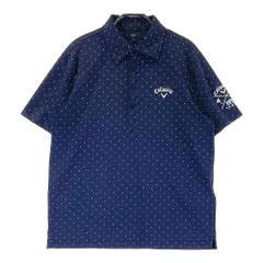 サイズ：L CALLAWAY キャロウェイ  半袖ポロシャツ ドット柄 ネイビー系 [240101481358] ゴルフウェア メンズ ストスト