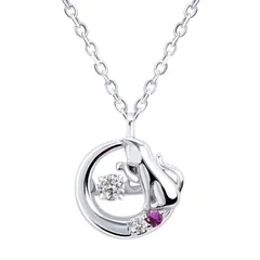 [シアーズ] ネックレス 猫 ダンシングストーン 2月誕生石 アメジスト sp10-0002-02