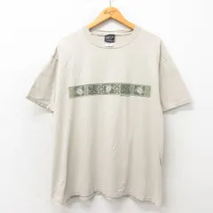 XL/古着 半袖 ビンテージ サーフ Tシャツ メンズ 00s ハワイ コットン クルーネック ベージュ カーキ 25may19 中古