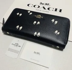 F73492＊色COACH 長財布 F73492 ディズニー コラボ 白雪姫 アイズ プリント