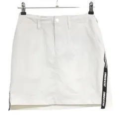 【美品】ジャックバニー スカート 白×黒 サイドロゴライン 内側インナーパンツ  レディース 0(S) ゴルフウェア 2023年モデル Jack Bunny