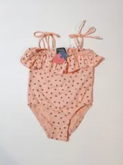 新品 トコトヴィンテージ　スイムウェア　水着　いちご柄　18M 2Y 85 90 ストロベリーピンク　サーモンピンク　tocotovintage
