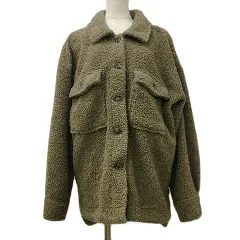 ナイスクラップ NICE CLAUP continuer de ジャケット ブルゾン スタンダード ボア 無地 長袖 F 茶 ブラウンのサムネイル