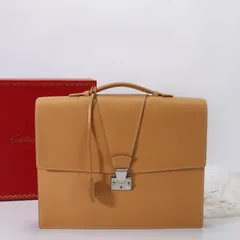 極美品 カルティエ 150周年記念 限定 150個 56/150 レザー ビジネス バッグ 書類鞄 ブリーフケース 通勤 A4 メンズ YYM U35-1【中古】のサムネイル
