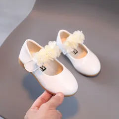 ☆ ホワイト ☆ 23(14cm) ☆ フォーマルシューズ 女の子 pmyshoes2020 子供 女の子 フォーマルシューズ ストラップシューズ フォーマル シューズ フォーマル靴 ドレスシューズ パンプス 子供靴 キッズ 靴 くつ かわいい 花 フラワー