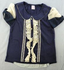 アクシーズファムキッズ  axes femme kids 半袖ブラウス 150cm 子供服 中古