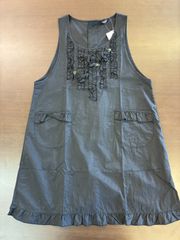 ナイロン花モチーフエプロン　撥水加工　かわいいエプロン