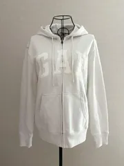 【極美品】Sサイズ  GAP  裏起毛  レディース  ジップアップパーカー  オフホワイト  XS