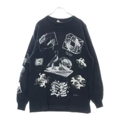 VINTAGE (ヴィンテージ) 90s M.C. ESCHER MULTI ART LS BLACK ANDAZIA エッシャー ロンT Tシャツ 半袖カットソー ブラック