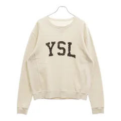 SAINT LAURENT PARIS (サンローランパリ) YSLロゴ クルーネック スウェットトレーナー ホワイト 666979 Y36IPのサムネイル