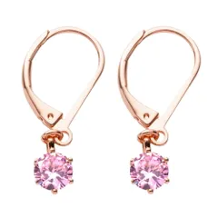 【10月 × ピンクゴールド】[Cream dot. クリームドット公式]フック 金属アレルギー ニッケルフリー 揺れる 誕生月カラー 誕生月色 キュービックジルコニア 一粒ビジュー 大人