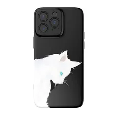 THE DREAMY LIFT iphone ケース アニメ 漫画 猫 かわいい かっこいい 綺麗 萌え 人気 グッズ スマホケース (白猫, iphone 13p) 1
