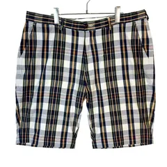 90s00sポロバイラルフローレンPolo by Ralph Laurenチェックショーツチノショーツハーフパンツショートパンツ紺ネイビー黄色イエロー白ホワイトオレンジy2kグランパコアアメカジvintageヴィンテージ50819