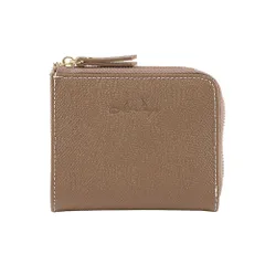 ☆ グレーベージュ ☆ Digne レザーミニフラグメントケース byLIZDAYS LIZDAYS リズデイズ 財布 lz-66113 フラグメントケース ミニ財布 コインケース 小銭入れ カード入れ L字ファスナー スキミング防止 本革 使いやすい