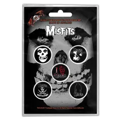 オフィシャル バンド缶バッジ ミスフィッツ MISFITS Skull 5個セット